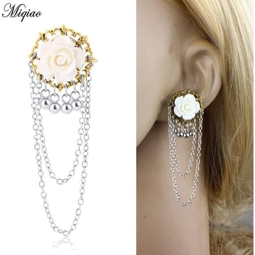 Miqiao 1 Piece Stainless Steel Pendant Auricle Body Piercing Jewelry New Chain Ear Extension Ear Plugs