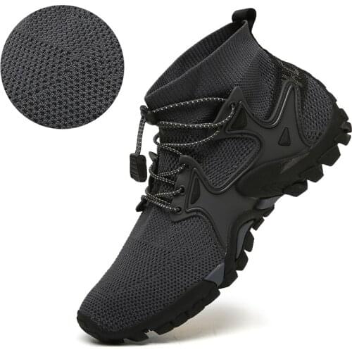 New Mesh Breathable Hiking Shoes Size 36-47 Mens Sneakers Outdoor Trail Trekking Mountain Climbing Sports Shoes For Male Summer
