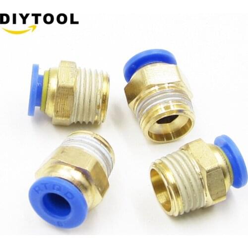Male thread 1/4'' to Tube 6mm Straight Push in Fitting Pneumatic Push to Connect Air