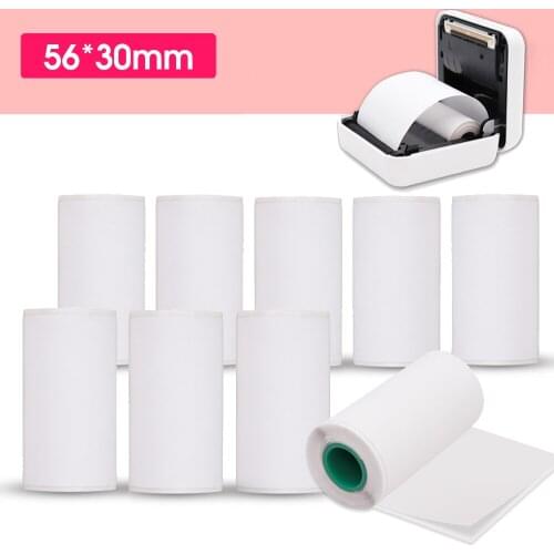 Thermal Paper Roll 56*30mm PA-Free Black Font No Adhesive / Adhesive Labels For PeriPage A6/A8/P6 Paperang P1/P2 Thermal Printer