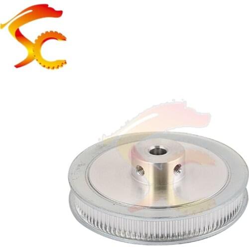 1PCS GT2 Timing pulley GT2 100Teeth bore 6.35mm+1PCS GT2 100Teeth bore 8mm for belt width 6mm