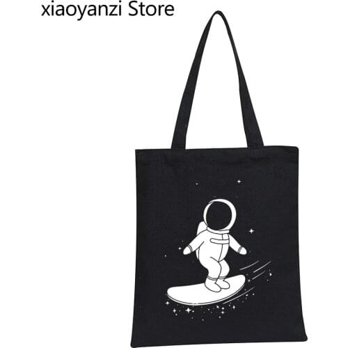 Shoulder Bag Canvas Bag Harajuku shopper bag Space skateboard printing Handbags casual design Canvas Bag Pacakge Wholesale
