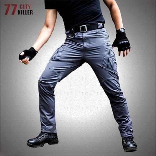 Waterproof Tactical Pants Men City Lightweight Quick Drying SWAT Combat Trousers Male Military Style Outdoor Stretch Army Pants