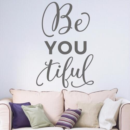 BeYoutiful Inspirational Quotes Motto Studying room Teenagers Bedroom Bedchamb LivingRemovable Vinyl Wall Art Decal Sticker B050