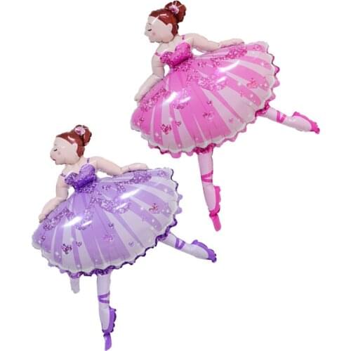 Ballet Girl Balloon Girl Toy Balloon Birthday Party Decoration Wedding Holiday Decoration Aluminum Foil Balloon Wholesale