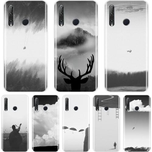TPU Back Cover For Huawei Honor 8A Pro 8S V20 Black White Art Deer Soft Silicone Phone Case For Huawei Honor 10i 20i 20 Lite Pro