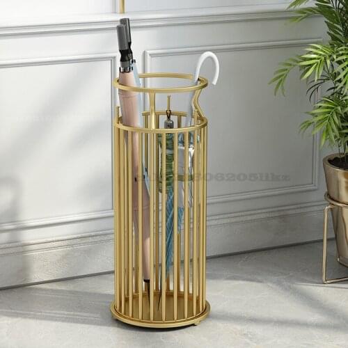 Gold Metal Umbrella Stand Holder Umbrella Rack Organizer For Office Home Hotel Hallway Entryway Porch 22x58cm