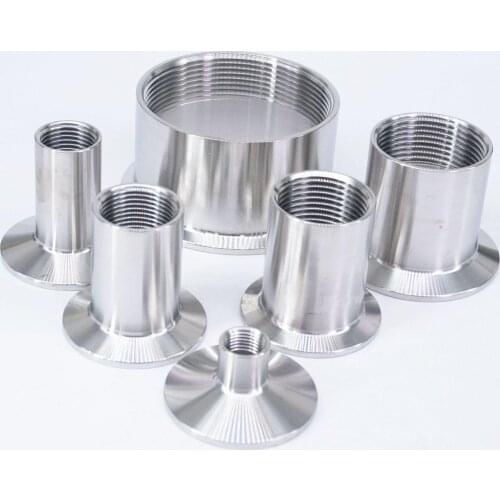 1/4" 3/8" 1/2" 3/4" 1" 1-1/4" 1-1/2" 2" 2-1/2" BSPT Female O/D 50.5mm 64mm 304 Stainless Sanitary Ferrule Clamp Pipe Fitting