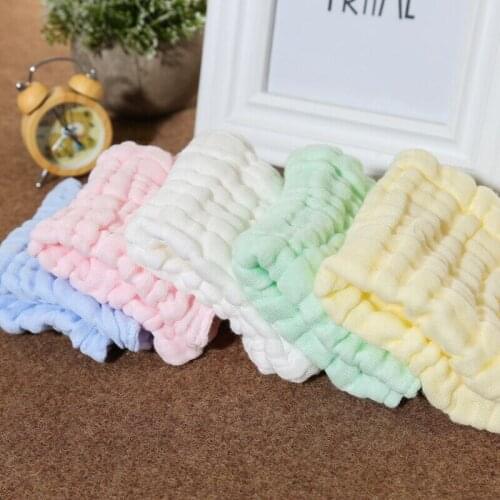 1 Pc Baby Towels Face Towel Handkerchief Muslin 6 Layers Cotton Soft Bathing Feeding Face Washcloth Wipe Burp Cloths Solid Color