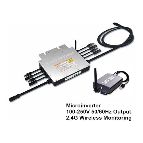 1000W 1200W 1400W On Grid Solar inverter Input 18-50VDC TO AC 110/220v Solar Grid Tie Micro Inverter or +2.4G Wireless Monitor