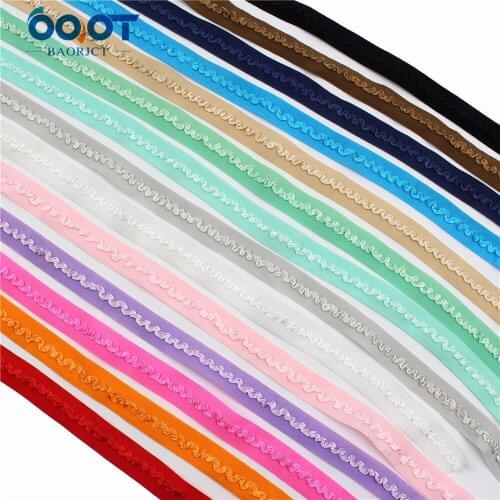 16mm,10 yards Color ripple Elastic Foldover Elastics Stretch Hair Ties Headbands for Baby Girls Hair Bow E-20519-1168