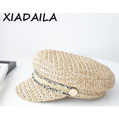 2020 New High Quality Design Military Caps Wisk Material Women Straw Hat With Popular Breathable Visor Cap Sun hat