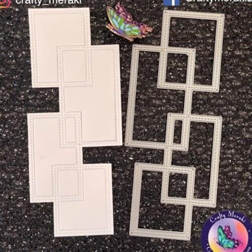 2021 New Arrival Cross Rectangle Frame Metal Cutting Dies Craft for Scrapbooking Handmade Knife Mould Blade Punch Stencils Model