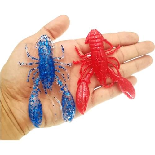 4pcs Luminous Fishing Lures Soft Worm Shrimp Lures 9.5cm 12.6g Freshwater Ocean Sea Fishing Jigging Bass Jerkbait Scorpion Bait