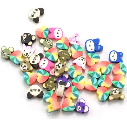 40pcs Polymer Clay Jewelry Making Spacer Beads 10mm Polymer Clay Beads New Classical DIY Handmade Necklace Bracelet Accessories