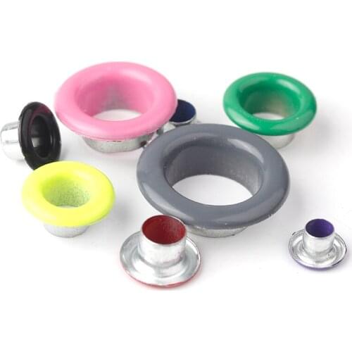 50pcs/lot 14 Colors Hole Metal Eyelets For DIY Leathercraft Scrapbooking Shoes Belt Cap Bag Tags Clothes Accessories Fashion