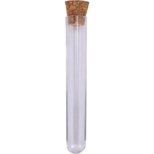 Aboratory Plastic Test Tube With Cork Stopper For School Lab Experiment Transparent Plastic Test Tubes 100Pcs/Lot 12X75Mm