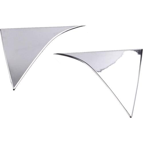 Beler 1 Pair Car Rear Window Side Spoiler Trim Cover Fit For Kia Sportage QL 2017 2018 2019 2020 Silver Chrome