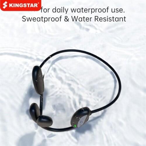 KINGSTAR Wireless Bluetooth Bone Conduction Earphone Stereo Earbud Support TF Memory Card IPX4 Waterproof Sport Headset With Mic