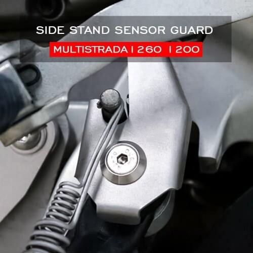 For Ducati Multistrada 1200 Multistrada 1260 2015 - 2019 Motorcycle Kick stand Side Stand Sensor Guard Protector Cover Cap