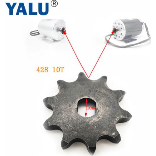 Ebike Engine Chain Pinion 10T Gear for MY1020 Gokart Motor Electric Scooter 10 tooth Sprocket #428 Chain Motor #420 9T 11T