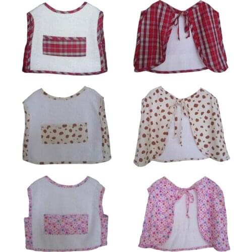 3pcs/set Baby Bibs Cotton Short Sleeve Girls Boys Baby Shower Gift Children Accessories Eco Friendly Washable Baby Feeding Apron