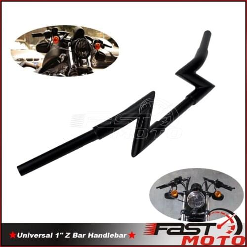 For BMW Kawasaki Honda Cafe Racer Chopper Bobber Cruiser 1" Z-Bar 25mm Drag Handle Bar Classic 32" Custom Handlebar Rase 4inch