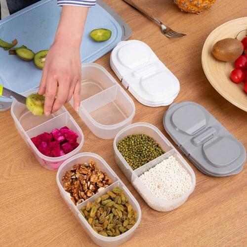 Kitchen Food Grains Sealed Cans Fridge Freezer Space Saver Organization Food Storage Box Food Fruit Container Box Plastic