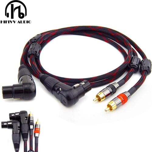 HiFi XLR to RCA cable XLR Cable Karaoke Microphone Sound Cannon Cable Plug XLR Extension Mikrofon Cable of Audio Mixer Amplifier