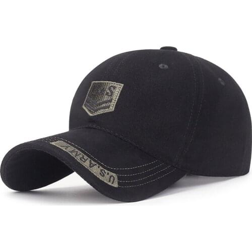 Unisex Army Military Cap 100% Cotton Soft Dome Baseball Cap Adjustable with Embroidered Logo Sun Protective Outdoor Cap