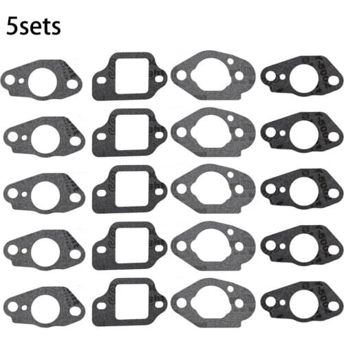 5sets Carburetor Insulator & Gasket Set Fit For Honda GCV160 GCV190 Gas Engine Generator 16211-ZL8-000 Power Equipment Tools