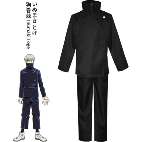 Inumaki Toge Cosplay Uniform Costume Full Set Top+Pants Halloween Party Girls Men Women Anime Jujutsu Kaisen Cos