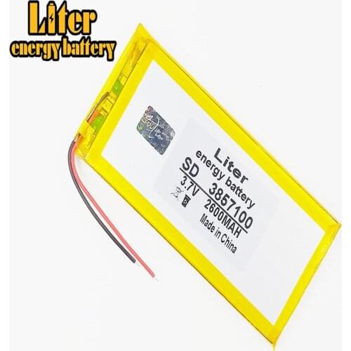 3857100 3.7V 2600mah 3555100 4055100 Li-ion Tablet pc battery For 7,8,9 inch tablet PC Polymer lithiumion Battery High Quality
