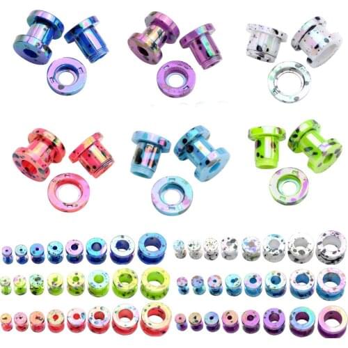 1 Pair Fashion Ear Piercing Ring Body Jewelry Stretchers Acrylic Tunnels Plugs Expanders Gauges For Women Men Ear Expansion