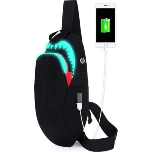 2021 New Arrival Male Shoulder Bags USB Charging Crossbody Bags Men Anti theft Chest Bag Summer Short Trip Messengers Bag