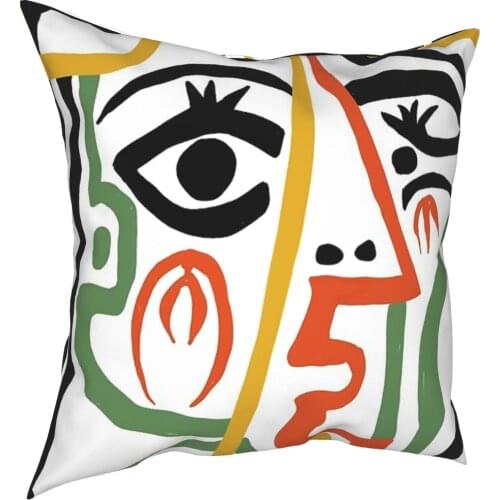Picasso Woman Head Pillow Case Home Decor Artist Cushions Throw Pillow for Living Room Polyester Double-sided Printing Gift Idea