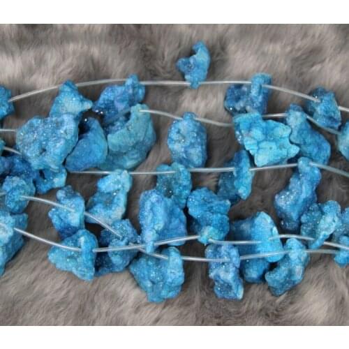 Aqua Titanium Druzy Pendant Unique Quartz Crystal Necklace Pendant Druzy Beads Crystal Geode Necklace