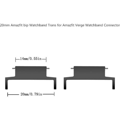 New 2Pairs Bracelet Strap Connector Band Adapter for Huami Amazfit Verge Smart Watch Band Adapter Connection Accessories qiang
