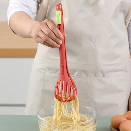 Plastic Kitchen Whisk Versatile Manual Egg Whisk Food Tong for Baking Clamping Dual-purpose Kitchen Tool Egg Beater Dropshipping