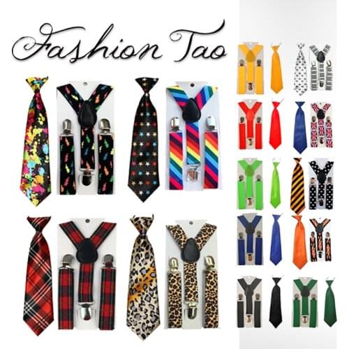 6 Color 1-8 Year New Hot Kid Suspenders Braces Ties Baby Boys Children Toddlers Kids Suspenders Bow tie Set YHHtr0006