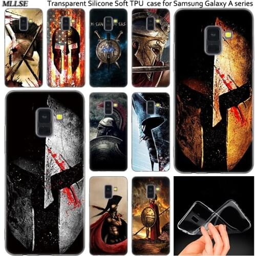 Hot Spartan Transparent Silicone Case For Samsung Galaxy A50 A30 A10 A40 A6 A8 Plus A20 E A5 A7 2018 2017 2016 Note 9 8 Cover