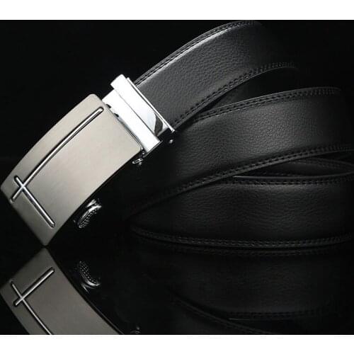 Automatic Buckle Belt Male Waist Mens Belt for Men High Quality Mens Leather Belt Luxury Brand Fashion Designer Black Brown New