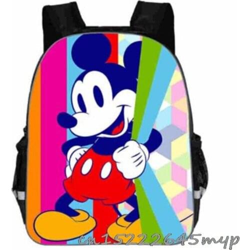 Disney Mickey Mouse Minnie Kids Cartoon Character backpack Childrens school Bagpack Princess Schoolbag for teen girls pupil
