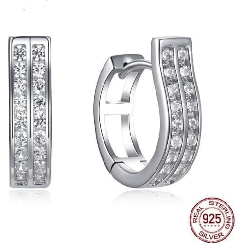 Real 92.5% silver hoop earrings jewelry classic fine jewellery sterling silver earring Brincos Gift Free Shippping