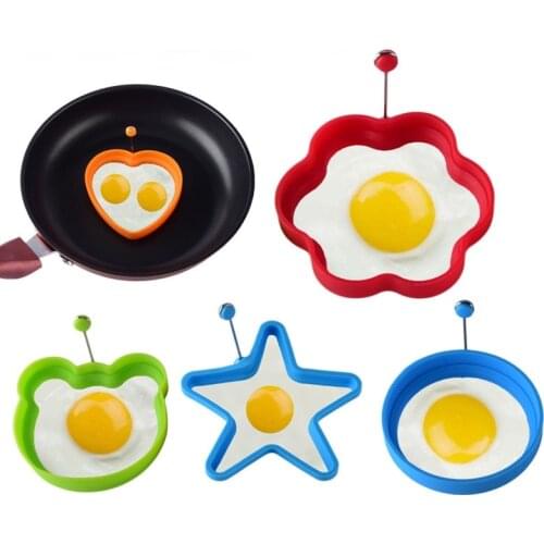 Various Shapes Silicone Fried Egg Pancake Mold Omelette Eggs Mould For Cooking Breakfast Frying Pan Oven Kitchen