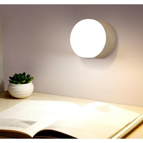 Dimmable LED Night Light Magnetic Touch Kids Childrens Bedroom Wall Bedside Lamps 3 Colors Stepless Brightness USB Rechargeable