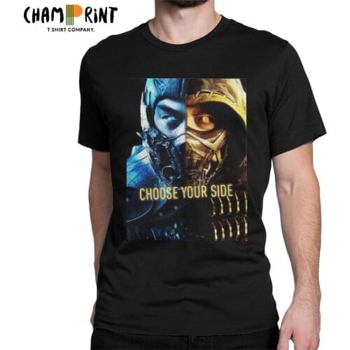 Choose Your Side T-Shirts Men Mortal Kombat T Shirt Sub Zero Scorpion Mk11 Fighting Arcade Game Tee Shirt New Arrival Tops