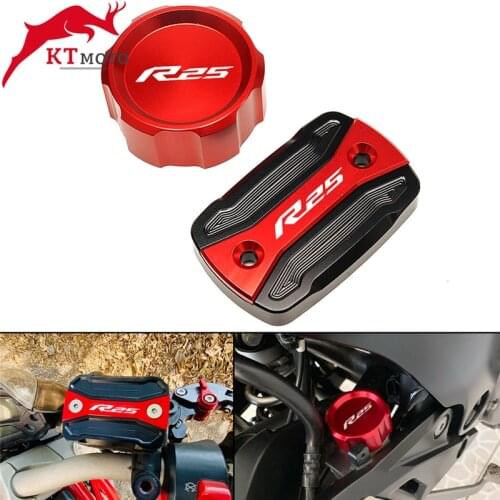 For Yamaha YZF-R25 YZFR25 R25 2015 -2021 2020 Motorcycle CNC High quality Rear & Front Brake Fluid Reservoir Cap Cylinder cover