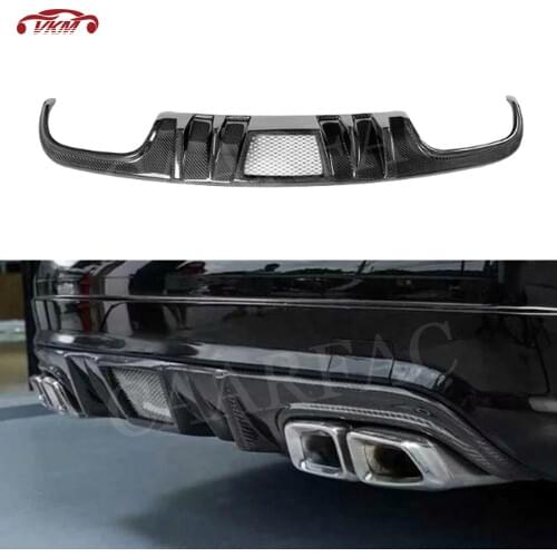 Carbon Fiber Rear Lip Diffuser Spoiler for Mercedes Benz C Class W204 C63 AMG 2008 2009 2010 2011 V Style FRP Car Bumper