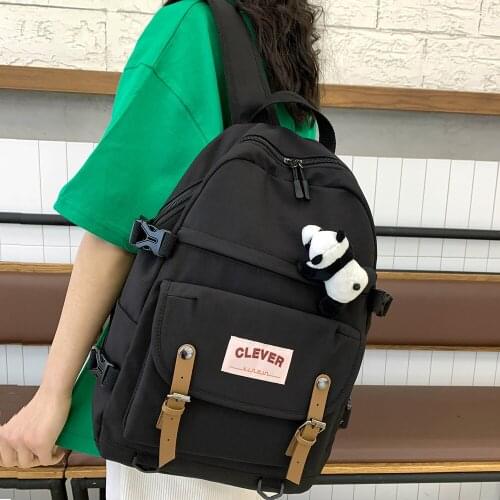 Ladies Student Cool Backpack Cute Women School Bag Book Trendy Female Fashion Backpacks Waterproof Nylon Kawaii Bag College Girl